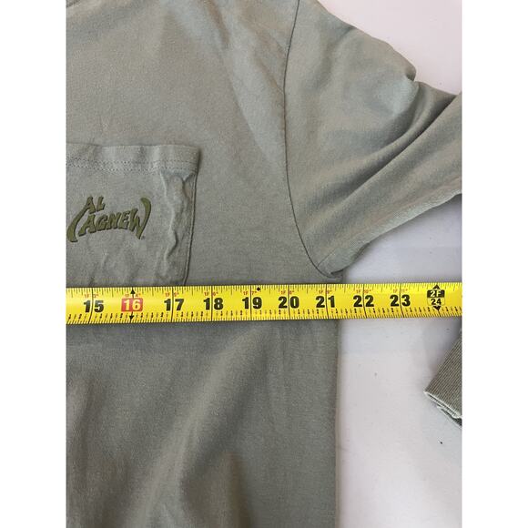 Y2K 90s White Tail Deer Al Agnew Art Fishing Grunge Tee Shirt L Hunting Wildlife - Picture 13 of 14